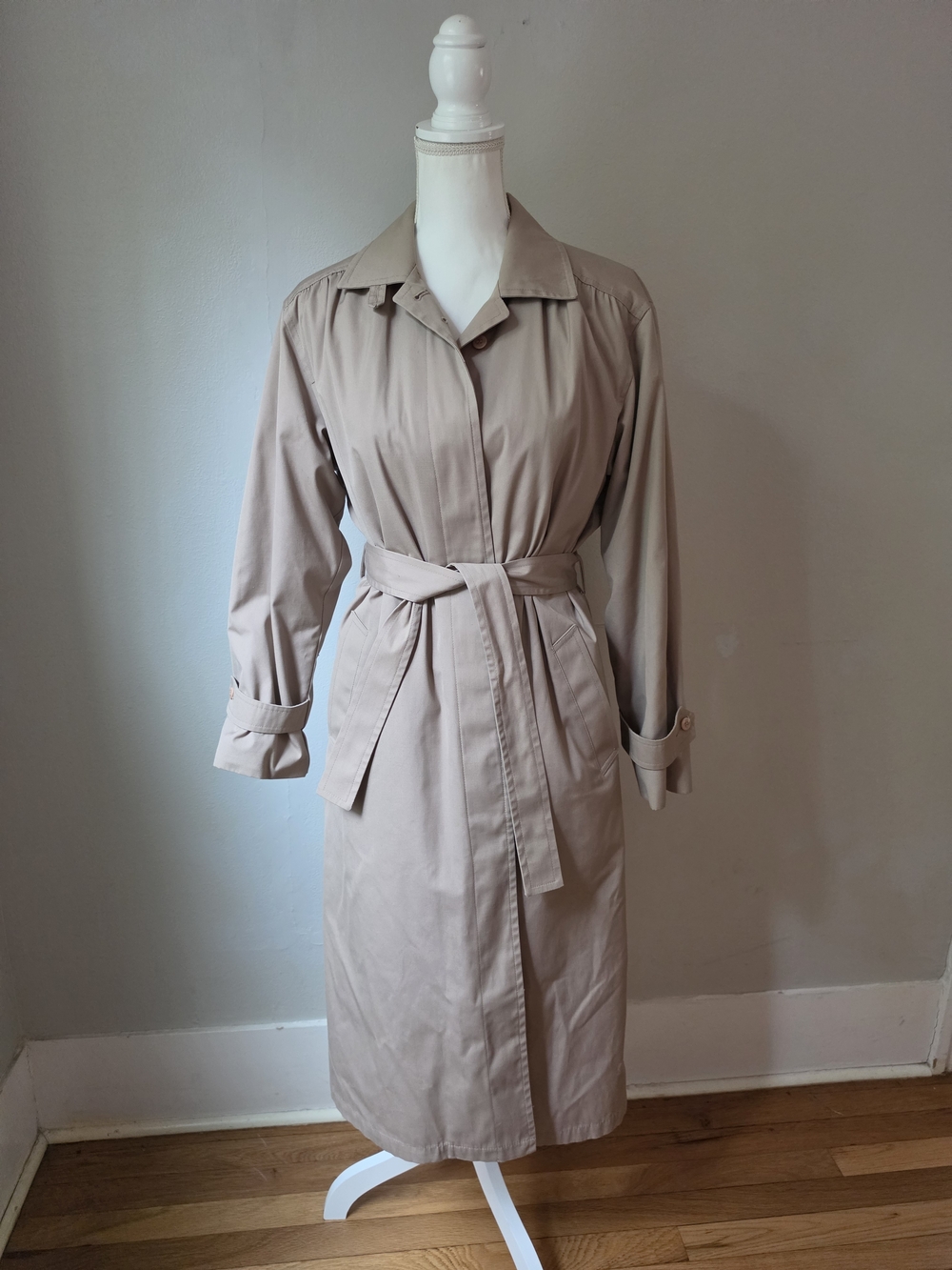 Vintage London Fog Trench Coat With Removable Faux Fur Insert